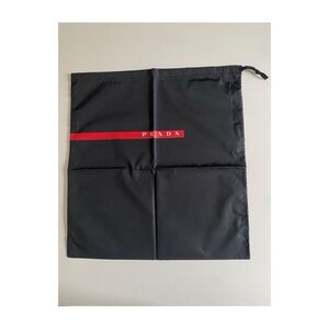 Prada Dust Bag Drawstring in Black/Red NWOT